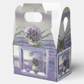 Viooltjes in een maanpot bedankdoosjes (Geopend)