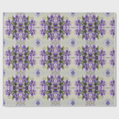 Viooltjes in een maanpot cadeaupapier (Vlak)