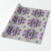 Viooltjes in een maanpot cadeaupapier (Uitgerold)