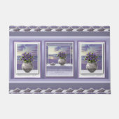 Viooltjes in een maanpot deurmat (Voorkant)