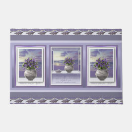 Viooltjes in een maanpot deurmat