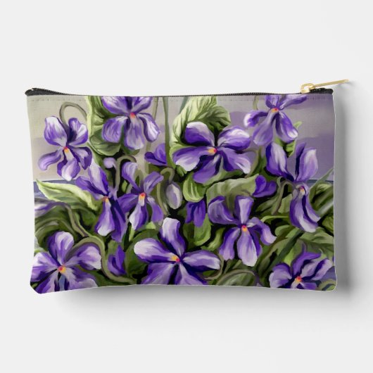 Viooltjes in een maanpot etui (Achterkant)