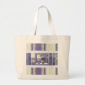 Viooltjes in een maanpot grote tote bag (Voorkant)