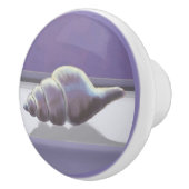 Viooltjes in een maanpot keramische knop (Rechts)