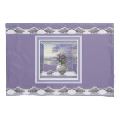 Viooltjes in een maanpot kussensloop (Voorkant)