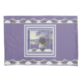 Viooltjes in een maanpot kussensloop