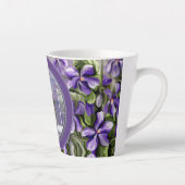 Viooltjes in een maanpot latte mok (Rechts)