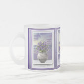 Viooltjes in een maanpot matglas koffiemok (Links)