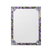 Viooltjes in een maanpot notitieblok (Linkerzijde)