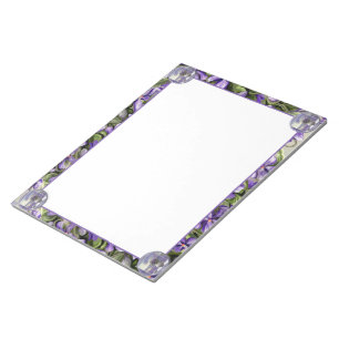 Viooltjes in een maanpot notitieblok