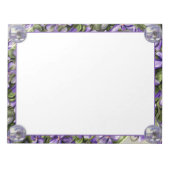 Viooltjes in een maanpot notitieblok (Voorkant)