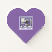 Viooltjes in een maanpot notitieboek (Achterkant)