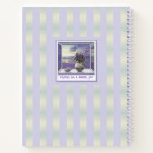 Viooltjes in een maanpot notitieboek (Achterkant)