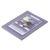 Viooltjes in een maanpot notitieboek (Linkerzijde)