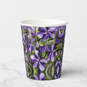 Viooltjes in een maanpot papieren bekers (Achterkant)