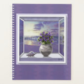 Viooltjes in een maanpot planner (Voorkant)