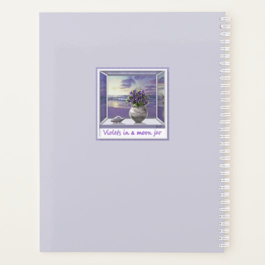 Viooltjes in een maanpot planner (Achterkant)