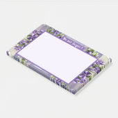 Viooltjes in een maanpot post-it® notes (Schuin)