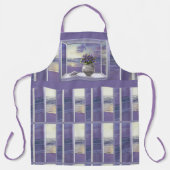 Viooltjes in een maanpot schort (Voorkant)