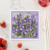 Viooltjes in een maanpot servet (Insitu)