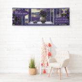 Viooltjes in een maanpot spandoek (Insitu)