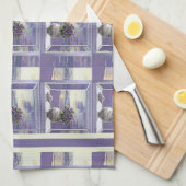 Viooltjes in een maanpot theedoek (Quarter Fold)