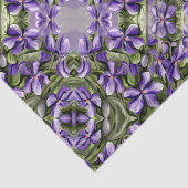 Viooltjes in een maanpot tissuepapier (Detail)