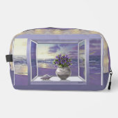 Viooltjes in een maanpot toilettasje (Voorkant)