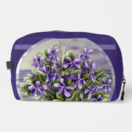 Viooltjes in een maanpot toilettasje