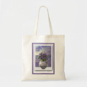 Viooltjes in een maanpot tote bag (Voorkant)