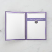 Viooltjes in een maanpot verjaardagskaart notitiekaartje (Binnen)