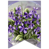 Viooltjes in een maanpot vlaggetjes (Eerste vlag)