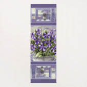 Viooltjes in een maanpot yogamat (Achterkant)