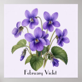 Viooltjes in februari poster
