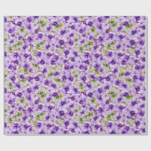 Viooltjes in volle bloei cadeaupapier (Vlak)