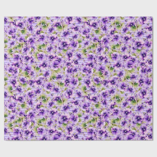 Viooltjes in volle bloei cadeaupapier (Vlak)