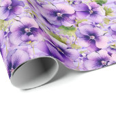 Viooltjes in volle bloei cadeaupapier (Rol Hoek)