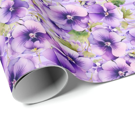 Viooltjes in volle bloei cadeaupapier (Rol Hoek)