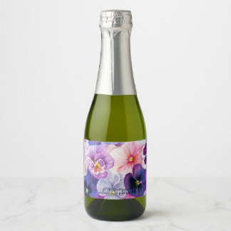 Viooltjes: lente, servetten, labels, kaarsen, kaar sparkling wijnetiket