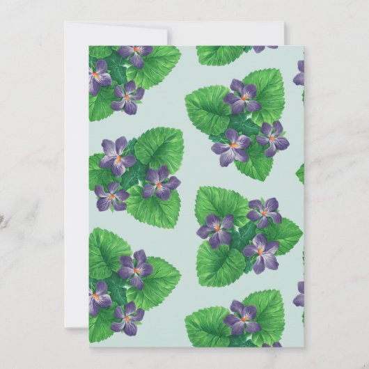 Viooltjes op zee glasblauw (Voorkant)