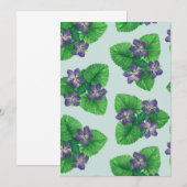 Viooltjes op zee glasblauw (Voorkant / Achterkant)