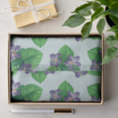 Viooltjes op zee glasblauw tissuepapier (Geschenk)
