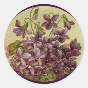  viooltjes reliëf Art Sticker