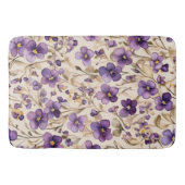 Viooltjes - waterverf badmat (Voorkant)