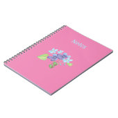 Viooltjes zijn blauw Gepersonaliseerd Roze Notitieboek (Linkerzijde)