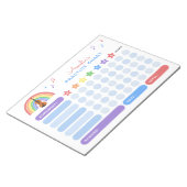 Viooltraining Muzieknoten Rainbow Reward Chart Notitieblok (Schuin)