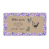 viooltuinflorale florale flustisch schrift eikarto etiket (Voorkant)