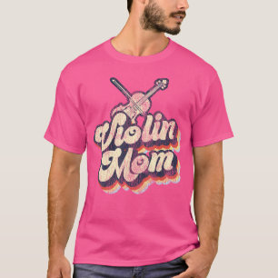 Vioolvioliste Mom Retro Vioolmoeder T-shirt