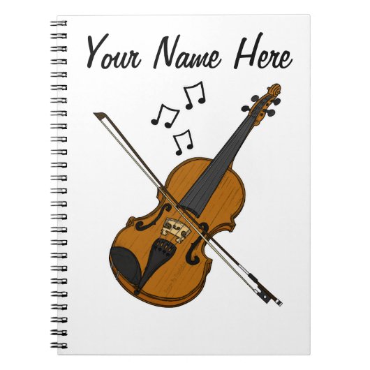 Vioolvioliste Muzikant Muziekdocent Custom Notitieboek (Voorkant)