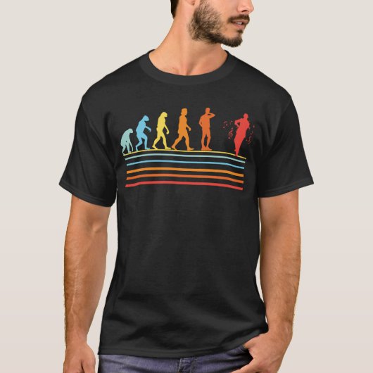 Vioolvioliste Viool Evolutie Retro T-shirt (Voorkant)
